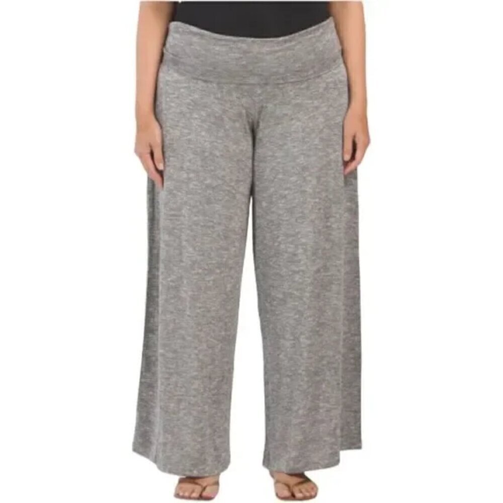 La Blanca Beach Pallazo Cover-Up Pants Womens Grey Size 3X Leggings New Tags